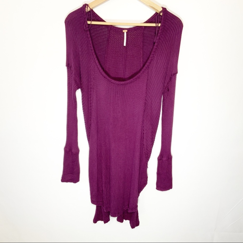 Free People Thermal Hi-Lo Dress Size L GC